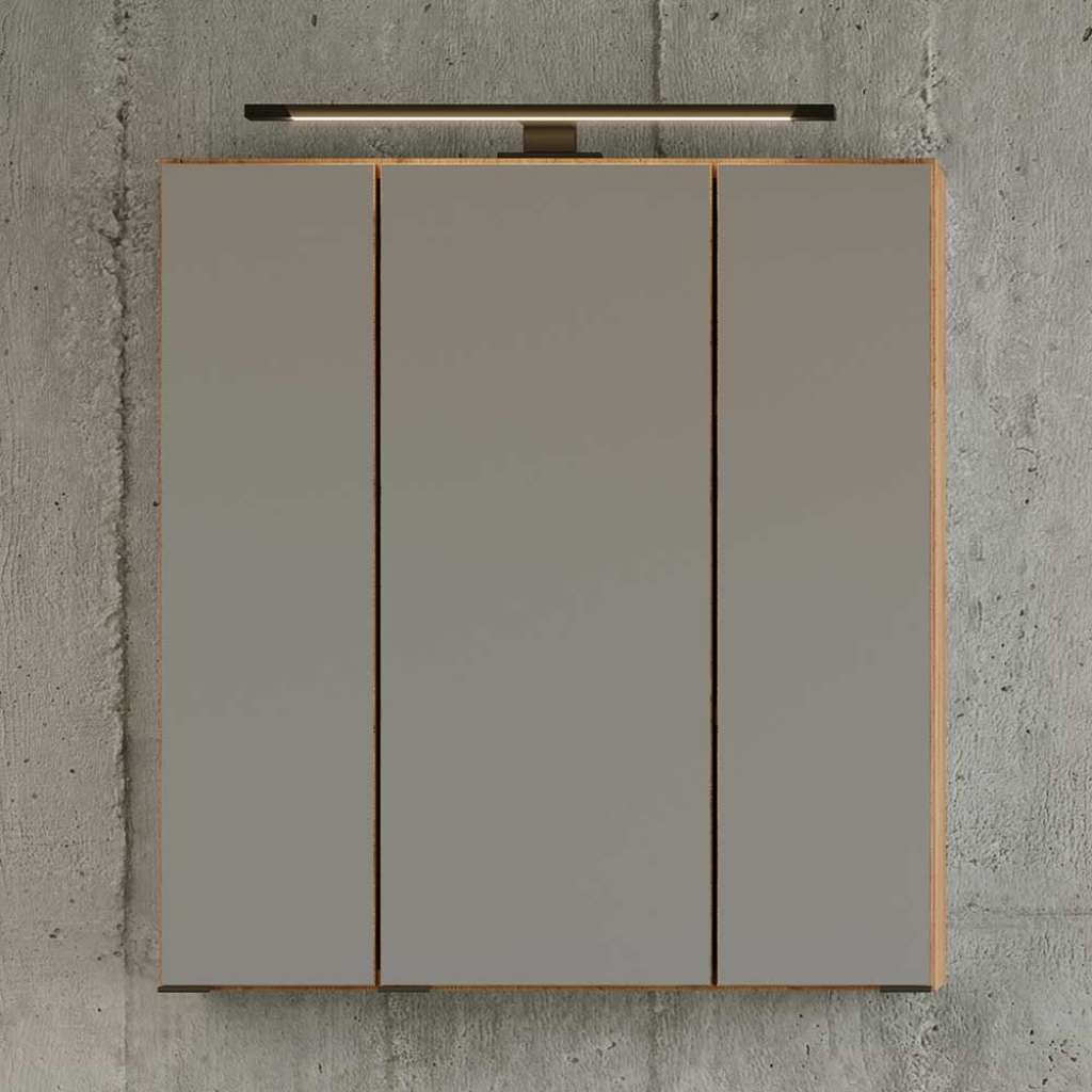 Spiegelschrank 3 Türen mit LED Beleuchtung Steckdose