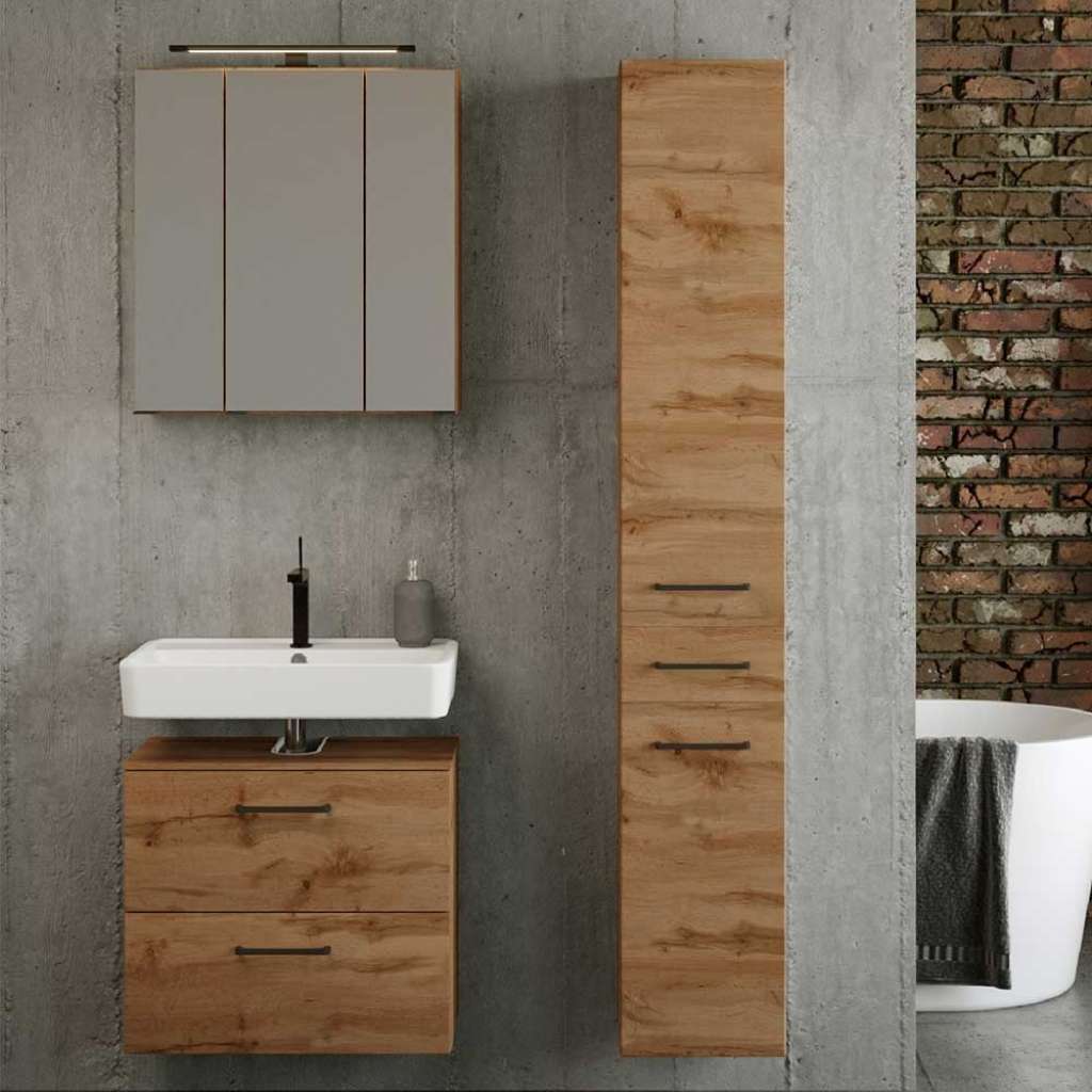 Badezimmerset 90 cm breit Landhausstil (dreiteilig)