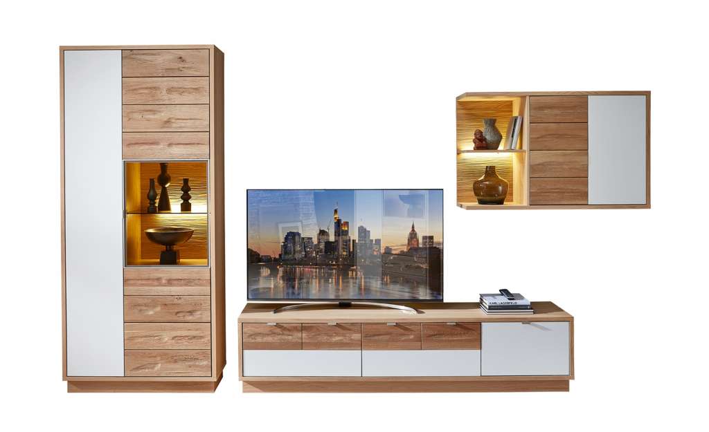 Woodford Wohnkombination  Dijon ¦ holzfarben Wohnwände - Höffner