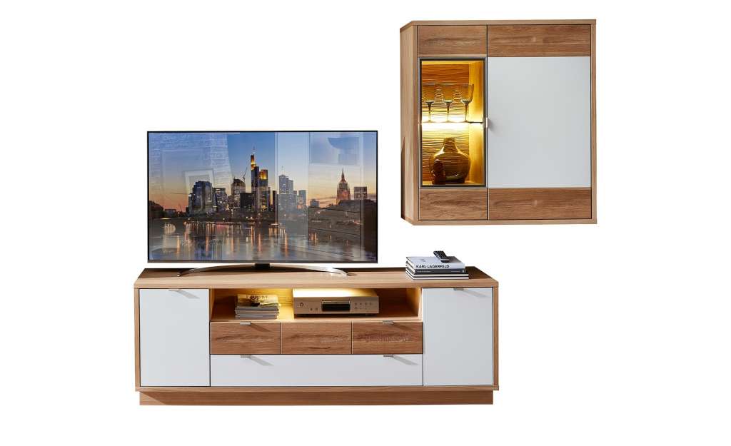 Woodford Wohnkombination  Dijon ¦ holzfarben Wohnwände - Höffner