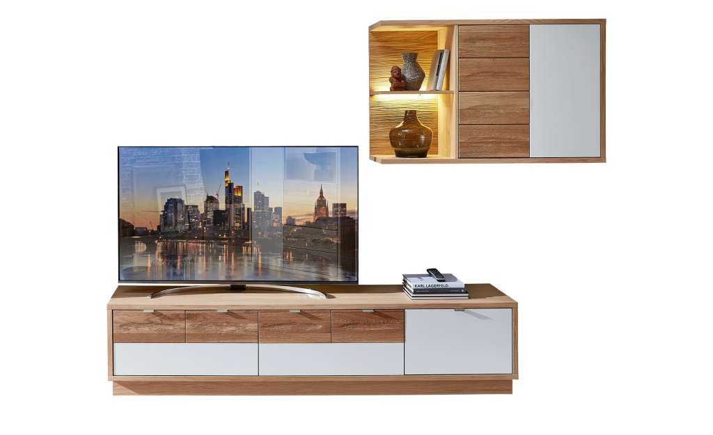 Woodford Wohnkombination  Dijon ¦ holzfarben Wohnwände - Höffner