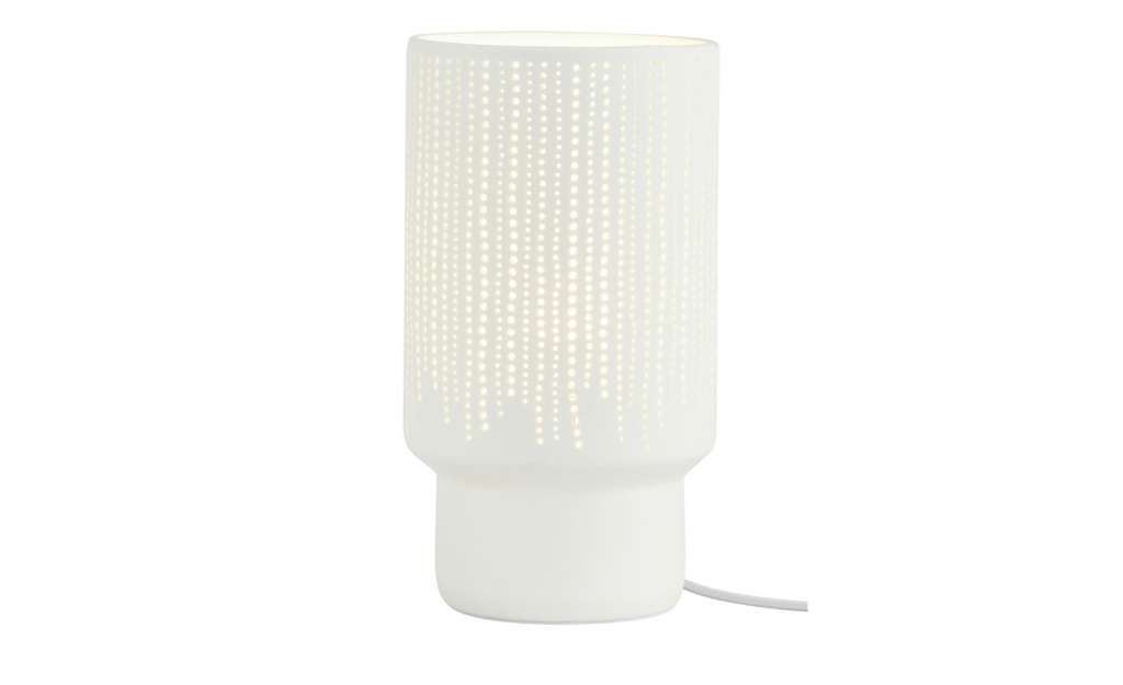 for friends Keramik-Tischleuchte, 1-flammig, weiß `Streifen´ ¦ weiß Ø: 13 Lampen & Leuchten > Innenleuchten > Tischlampen - Höffner