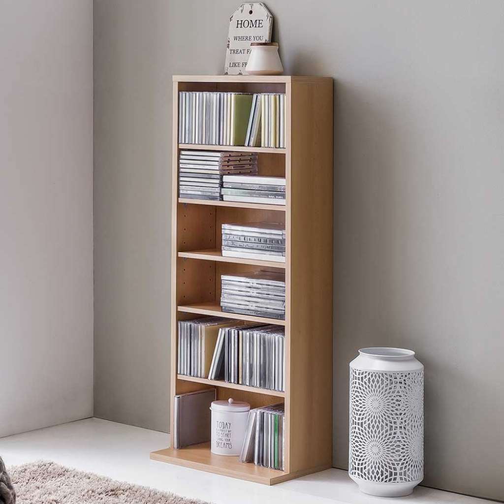 CD Regal Holzoptik in Buchefarben 35 cm breit