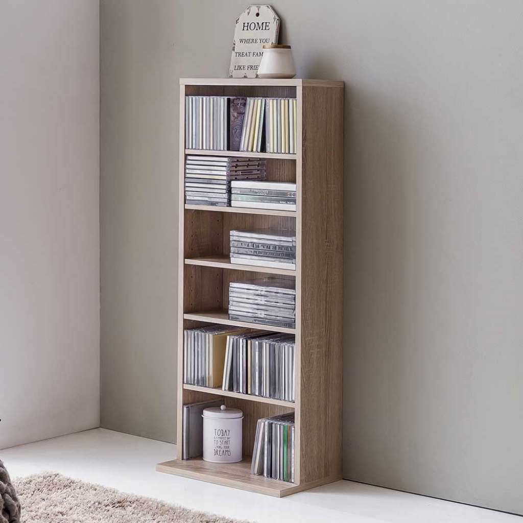CD Regal stehend in Sonoma-Eiche 90 cm hoch