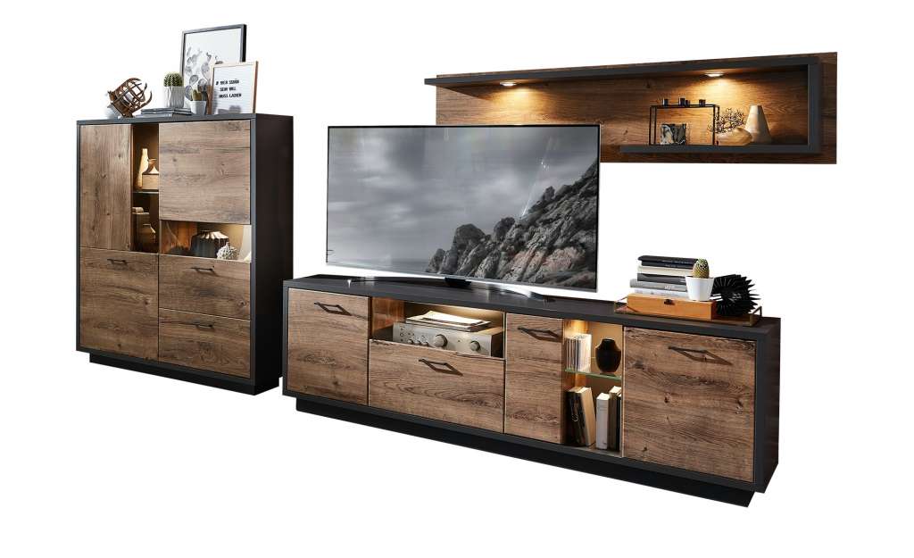 uno Wohnkombination  Venda ¦ holzfarben Wohnwände - Höffner