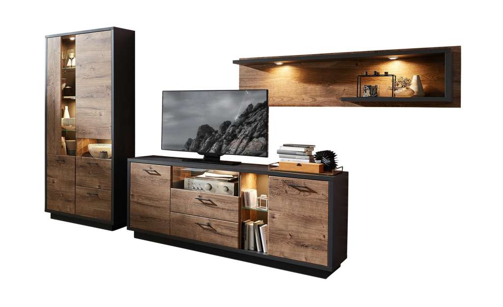 uno Wohnkombination  Venda ¦ holzfarben Wohnwände - Höffner