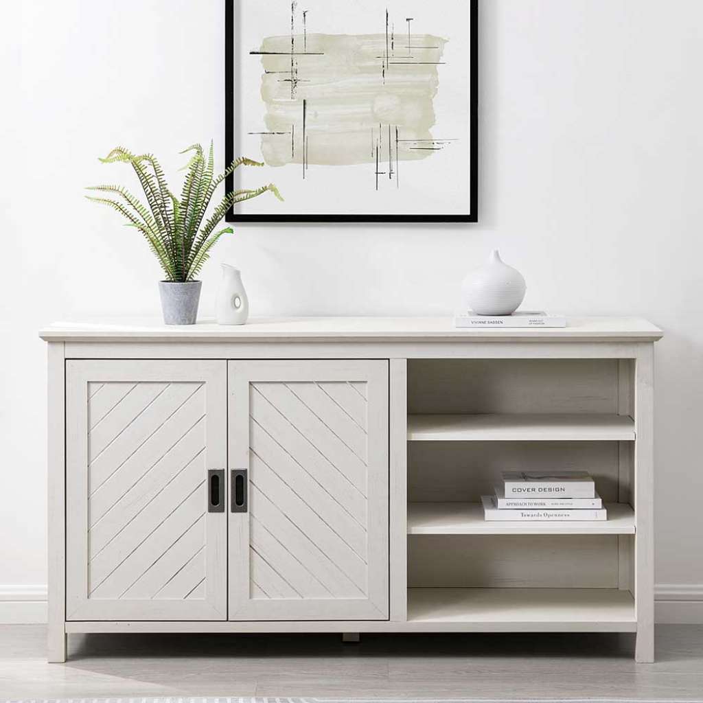 Weiße Esszimmer Kommode im Skandi Design 148 cm breit