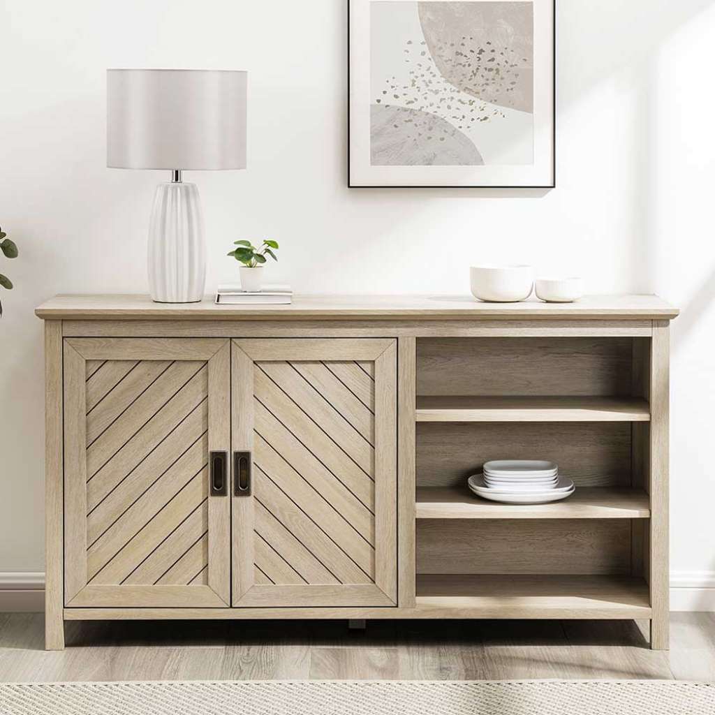 Esszimmersideboard im Landhausstil Eiche Bianco Holzoptik