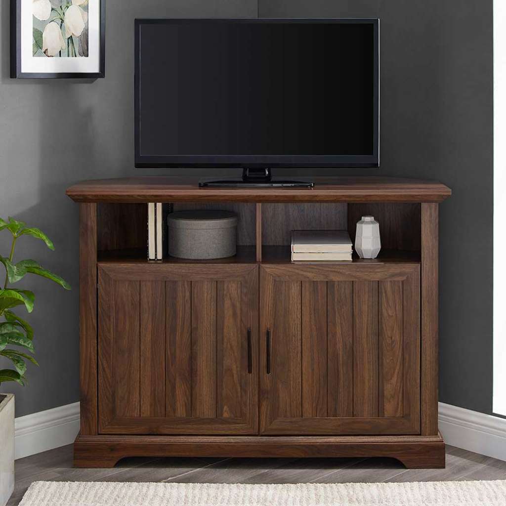 Unterschrank Fernseher im Landhausstil dunkel Walnussfarben