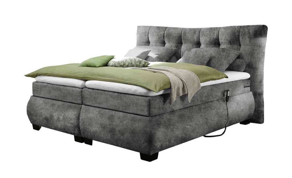 Motor-Boxspringbett  Dacota ¦ grau Betten > Boxspringbetten > Boxspringbetten 180x200 - Höffner