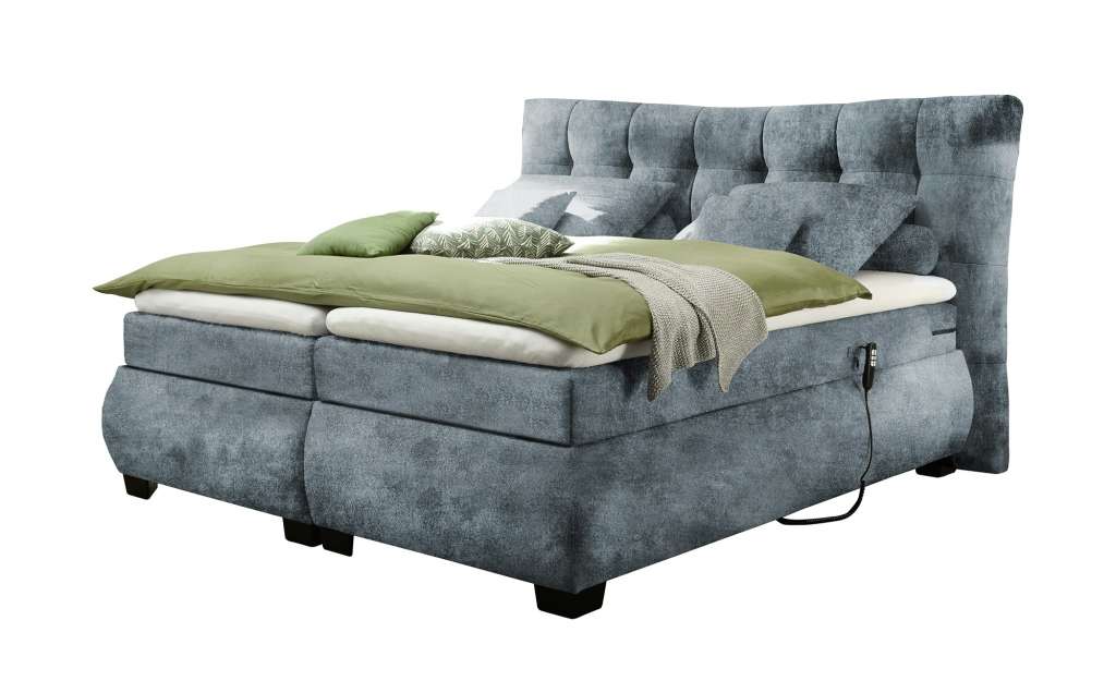 Motor-Boxspringbett  Dacota ¦ blau Betten > Boxspringbetten > Boxspringbetten 180x200 - Höffner
