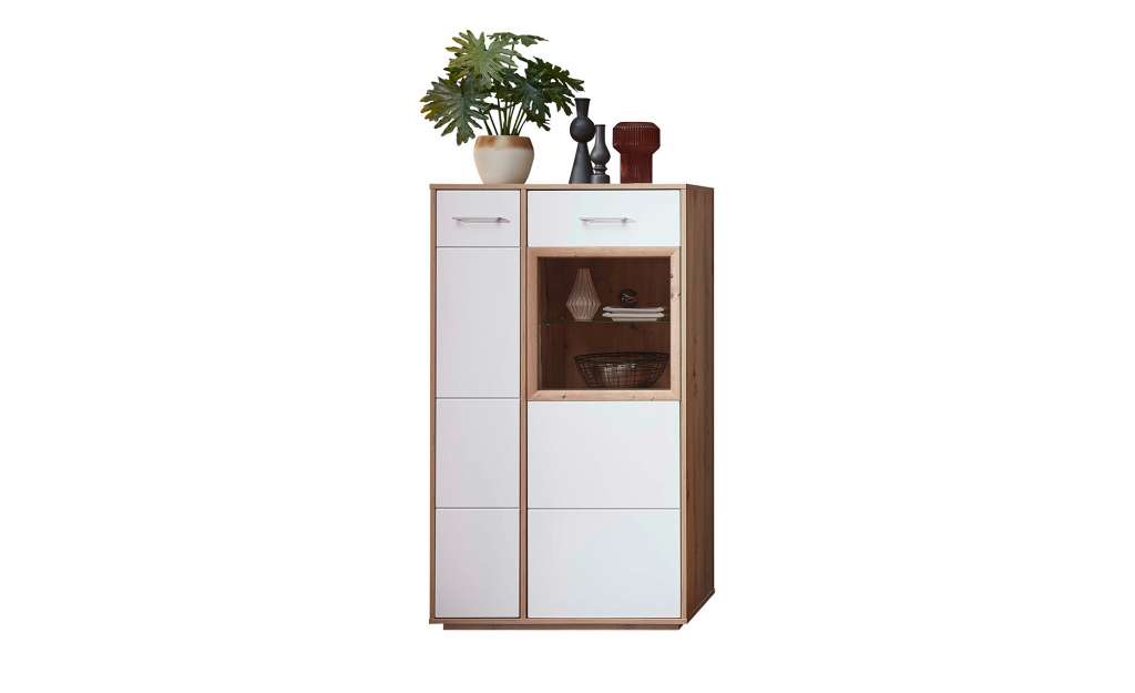 uno Vitrine  Modena ¦ weiß Kommoden & Sideboards > Vitrinen - Höffner