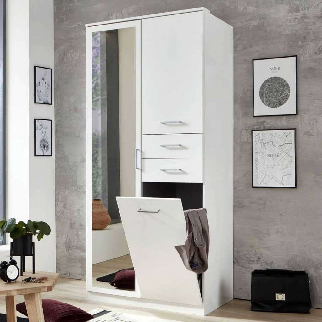 Mehrzweckschrank mit Spiegeltür Wäschesammler