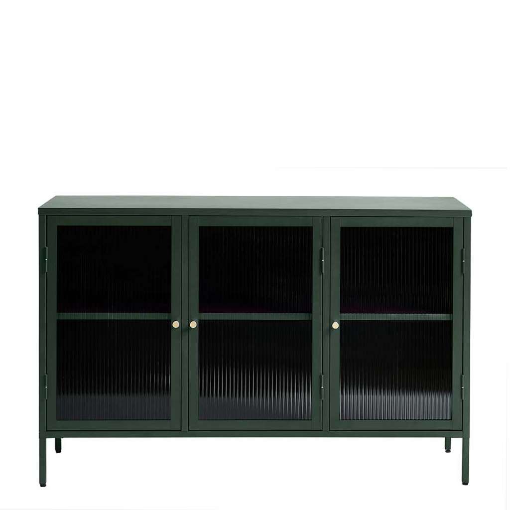 Glastüren Sideboard in Dunkelgrün modernem Design