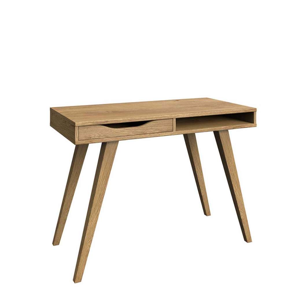 Kleiner Schreibtisch im Skandi Design einer Schublade