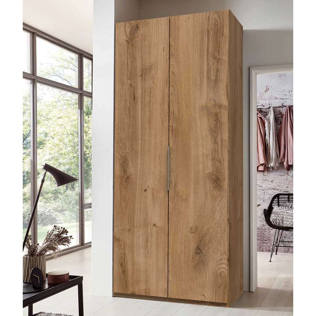 Holzoptik Kleiderschrank 2 türig 236 cm hoch