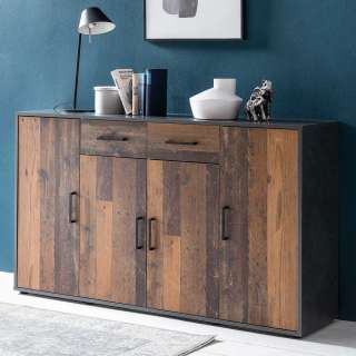 Sideboard Altholz Optik 4 türig Made in Germany