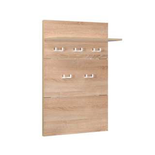 Wandgarderobenleiste 5 Kleiderhaken Sonoma Eiche Holzoptik