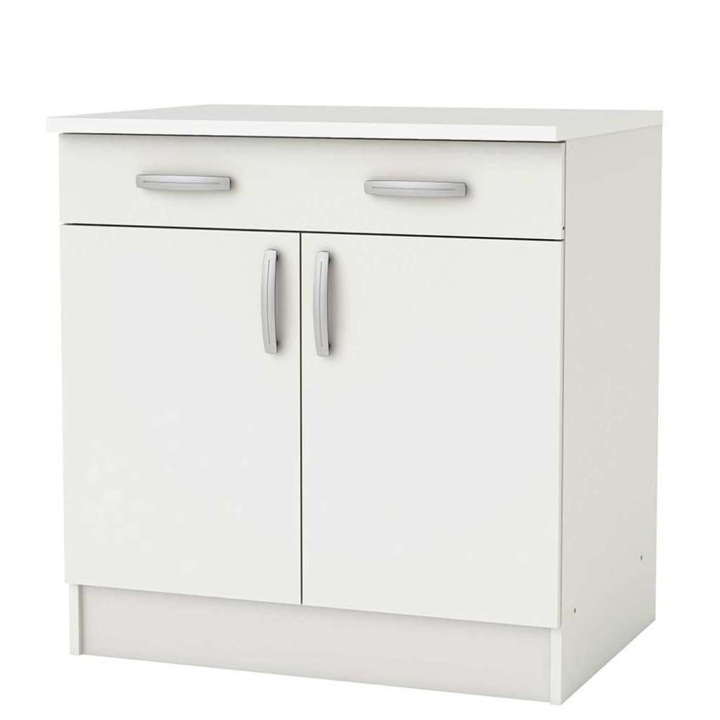 Küchenunterschrank in modernem Design weiß melaminbeschichtet