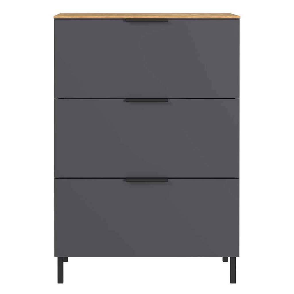 Moderne Wäschekommode mit drei Schubladen 68 cm breit