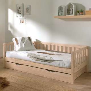 Kojenbett Kiefer im Skandi Design White Wash