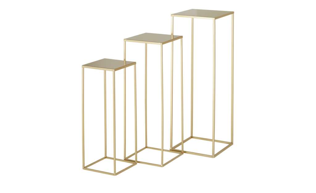 Beistelltisch, 3er Set ¦ gold Tische > Beistelltische > Beistelltische ohne Rollen - Höffner