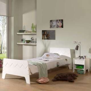 Jugendbett in Weiß modernes Design