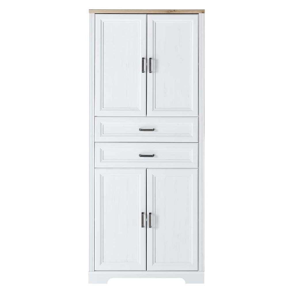 Ordner Büroschrank in Weiß Türen und Schubkästen