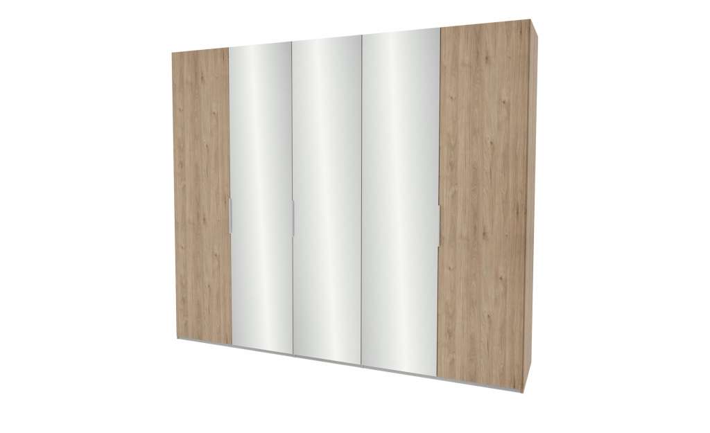 Drehtürenschrank mit Spiegeltüren Vega ¦ holzfarben Schränke > Kleiderschränke > Schwebetürenschränke - Höffner