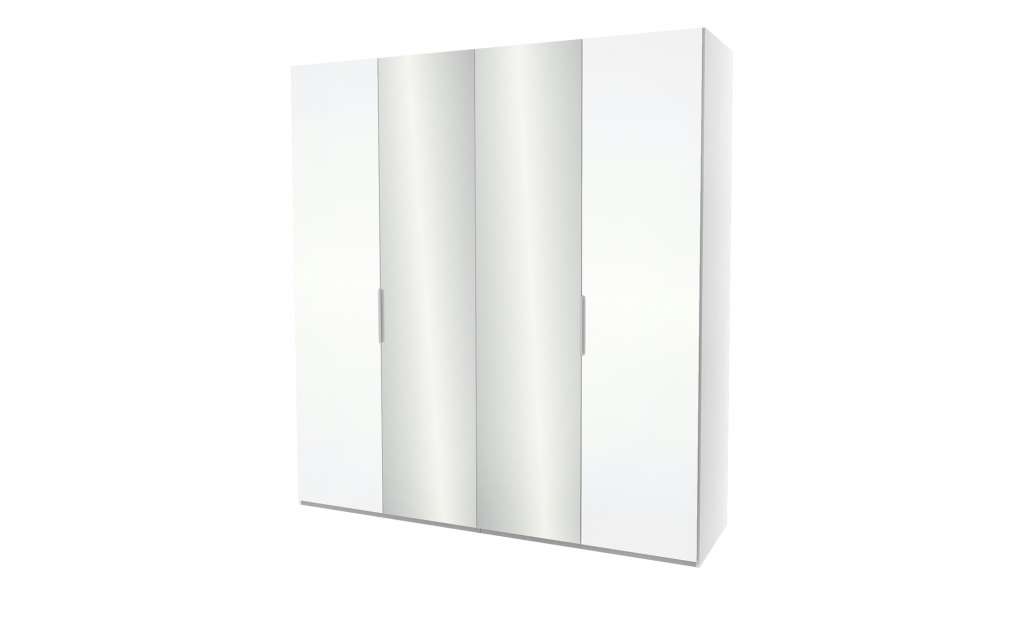 Drehtürenschrank mit Spiegeltüren Vega ¦ weiß Schränke > Kleiderschränke > Schwebetürenschränke - Höffner