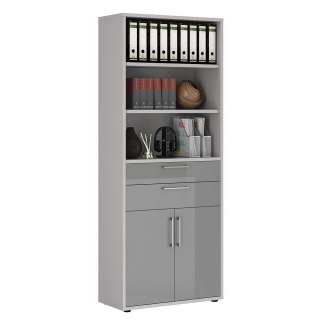 Büroschrank für Ordner 222 cm hoch zwei Schubladen