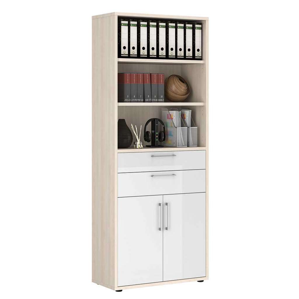 Großer Home Office Schrank für Aktenordner 222 cm hoch