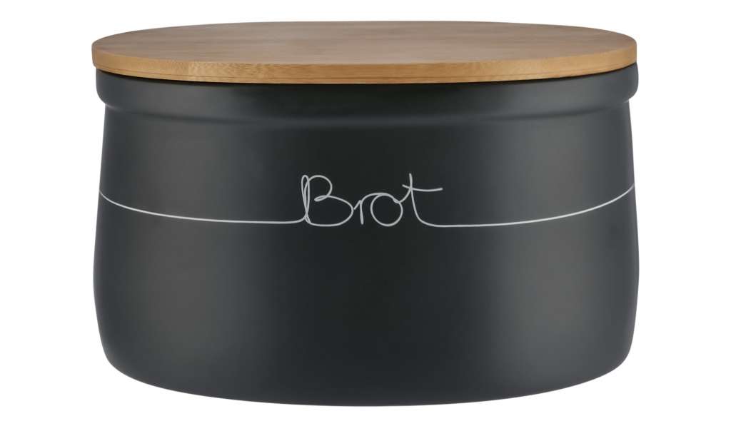 KHG Aufbewahrungsdose  Brot ¦ grau ¦ Steinzeug/Steingut, Holz Ø: 21.5 Küchenzubehör & Helfer > Vorratsbehälter - Höffner