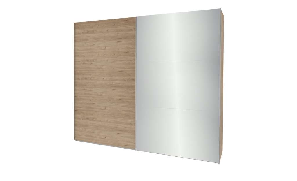 Schwebetürenschrank mit Spiegeltür Vega ¦ holzfarben Schränke > Kleiderschränke > Schwebetürenschränke - Höffner
