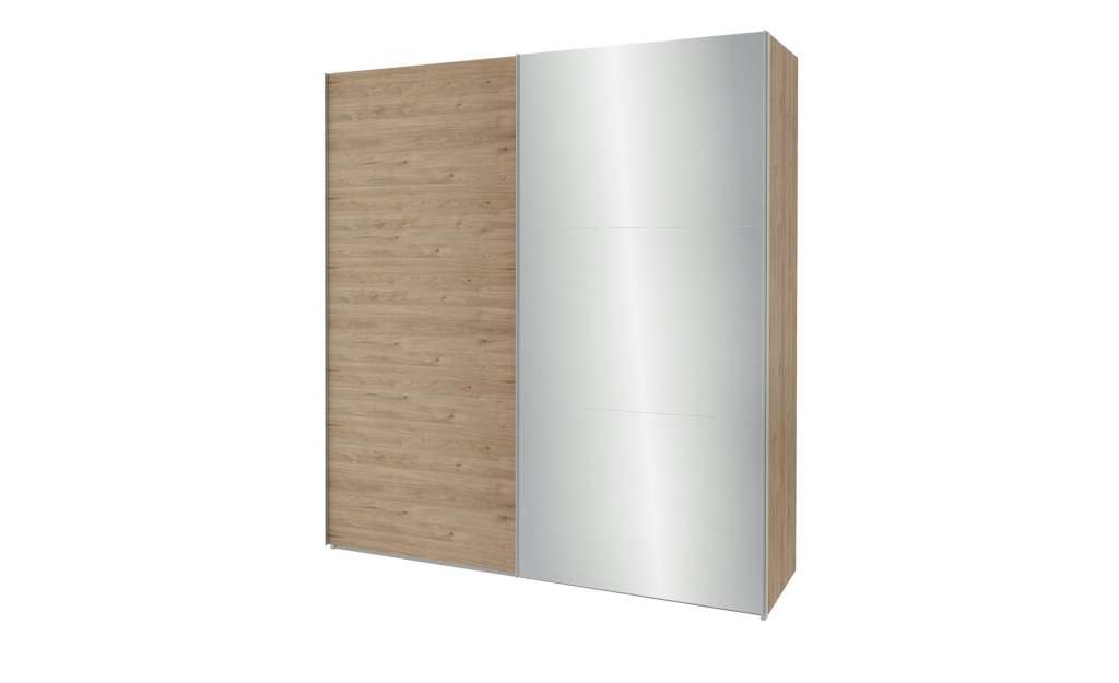 Schwebetürenschrank mit Spiegeltür Vega ¦ holzfarben Schränke > Kleiderschränke > Schwebetürenschränke - Höffner