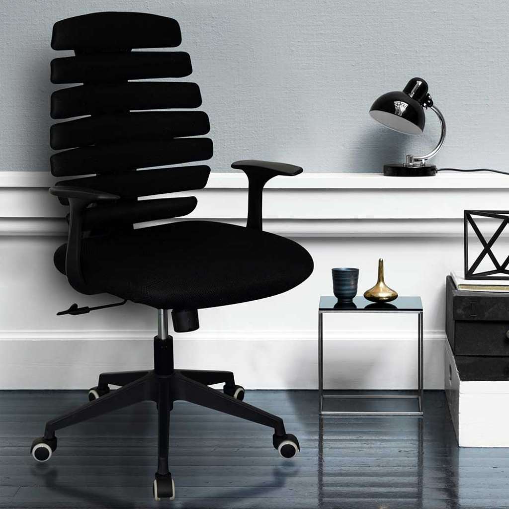 Skelett Bürodrehstuhl mit Lendenwirbelstütze Armlehnen