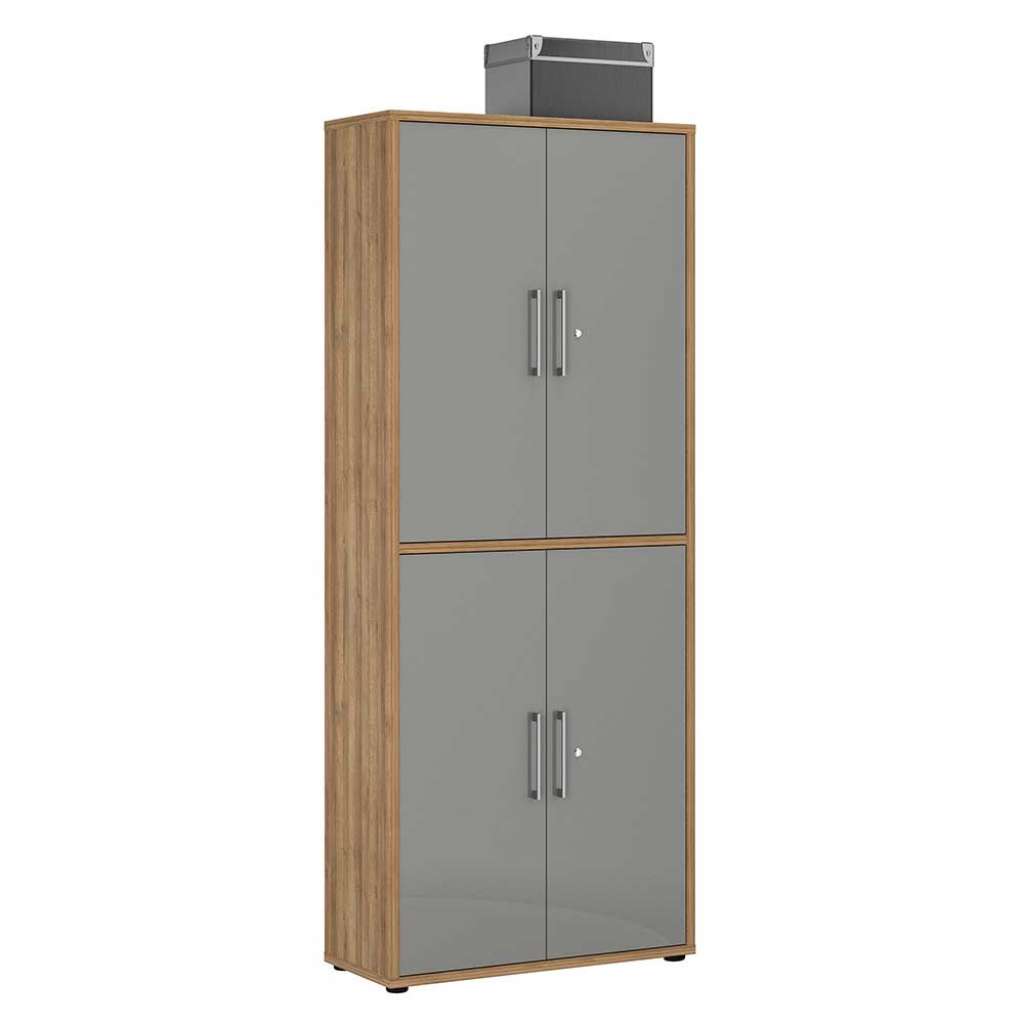 Abschließbarer Ordnerschrank mit vier Türen Made in Germany