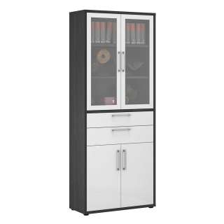 Glastüren Büroschrank Made in Germany 222 cm hoch 90 cm breit