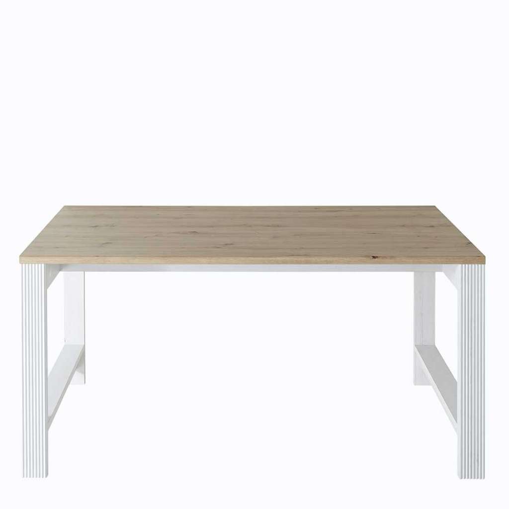 Landhaus Stil Bürotisch 160 cm breit Vierfußgestell