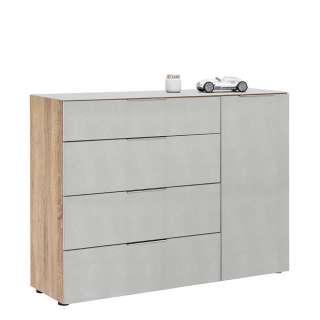 Wohnzimmersideboard in Beigegrau Sonoma-Eiche