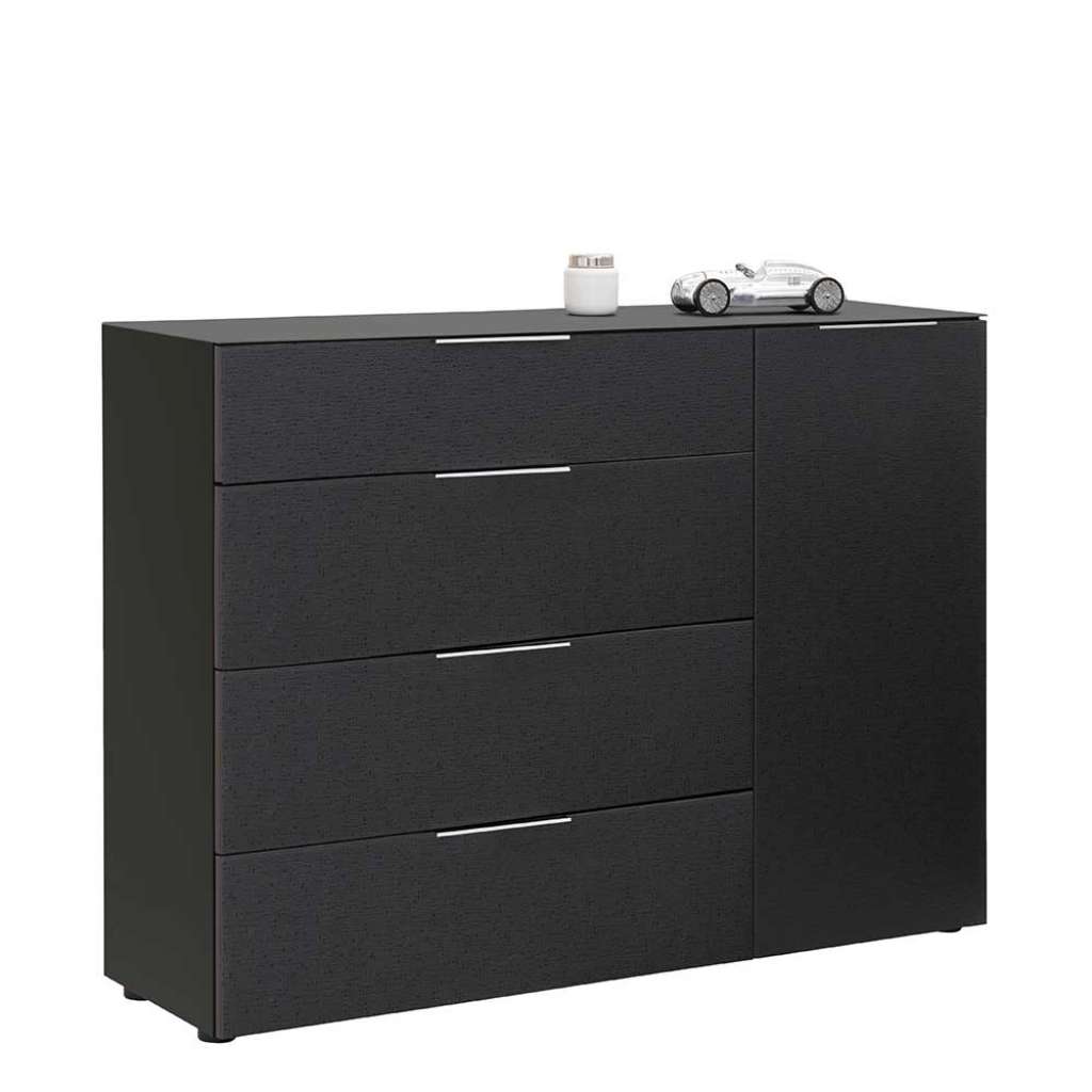 Hohe Wohnzimmer Kommode in Anthrazit Made in Germany
