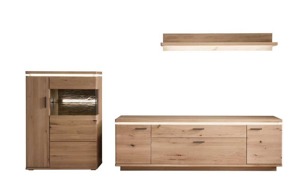 Woodford Wohnwand  Novara ¦ holzfarben Wohnwände - Höffner