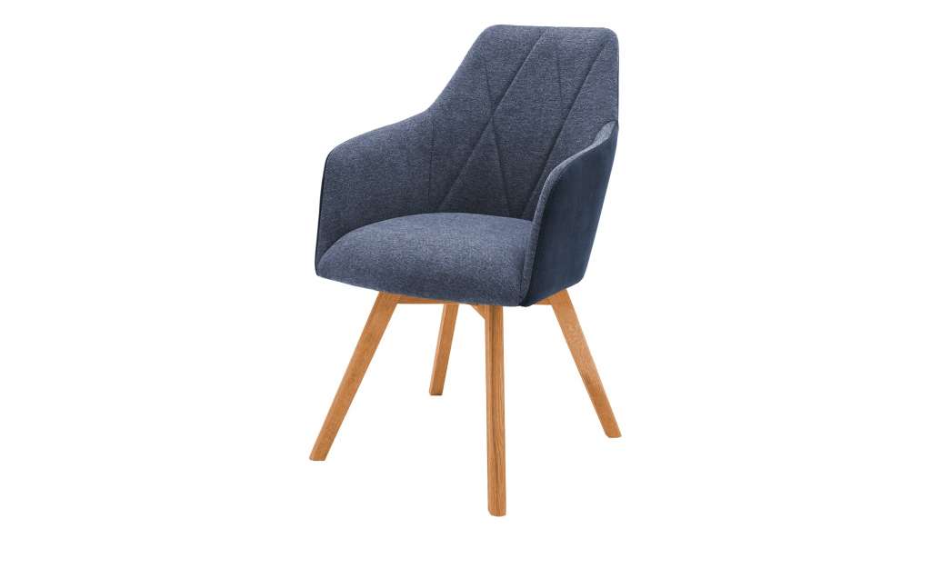 Dine + Mine Polsterstuhl  Xalapa ¦ blau Stühle > Esszimmerstühle > Esszimmerstühle mit Armlehnen - Höffner