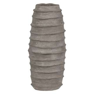 Große Pappmache Vase in Grau 70 cm hoch