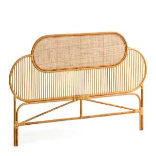 Bett Kopfteil aus Rattan Geflecht 170 cm breit 120 cm hoch