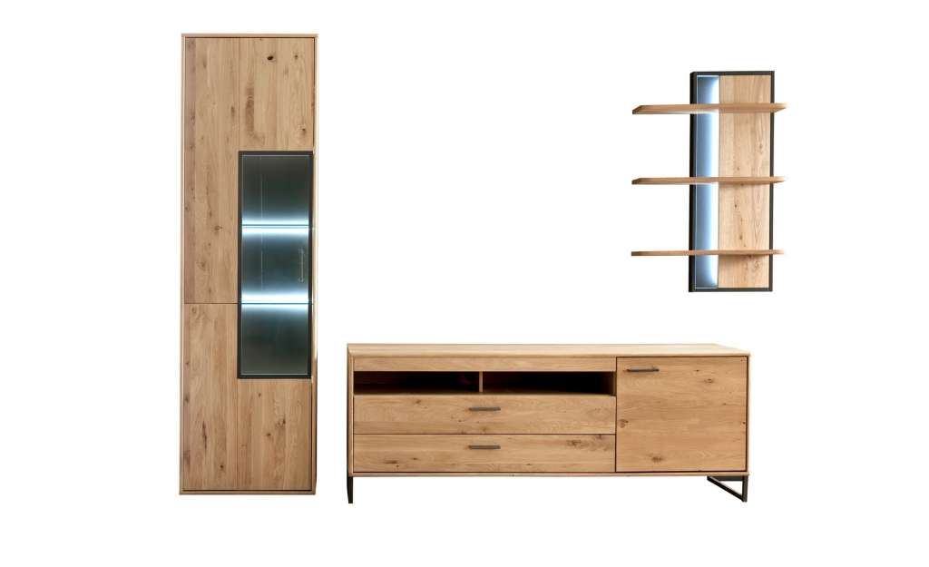 Woodford Wohnkombination  Oakland ¦ holzfarben Wohnwände - Höffner