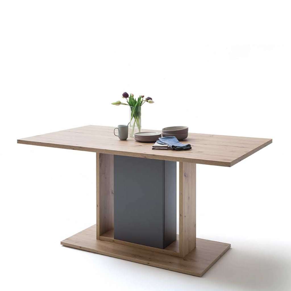 Tisch Esszimmer in Eichefarben Grau modern