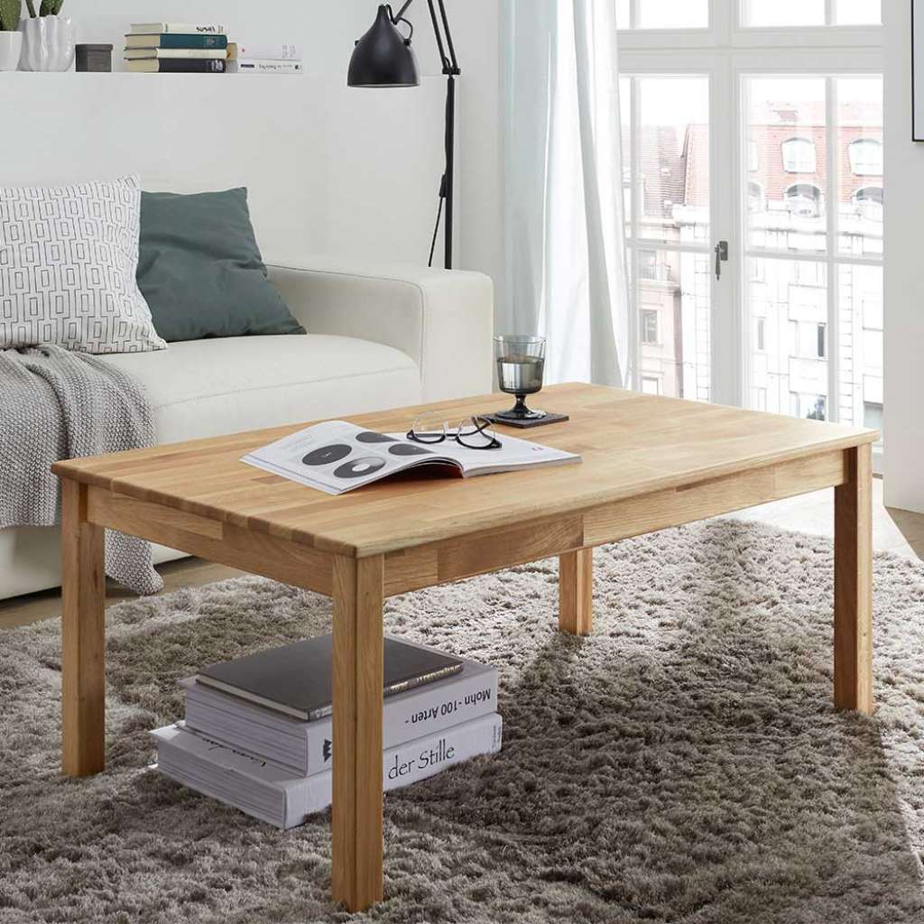 Massivholztisch Wohnzimmer aus Wildeiche Massivholz geölt