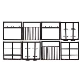 Bar Regal Set aus Metall Industry und Loft Stil (achtteilig)