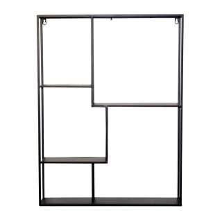 Metallregal schwarz in modernem Design 80 cm hoch